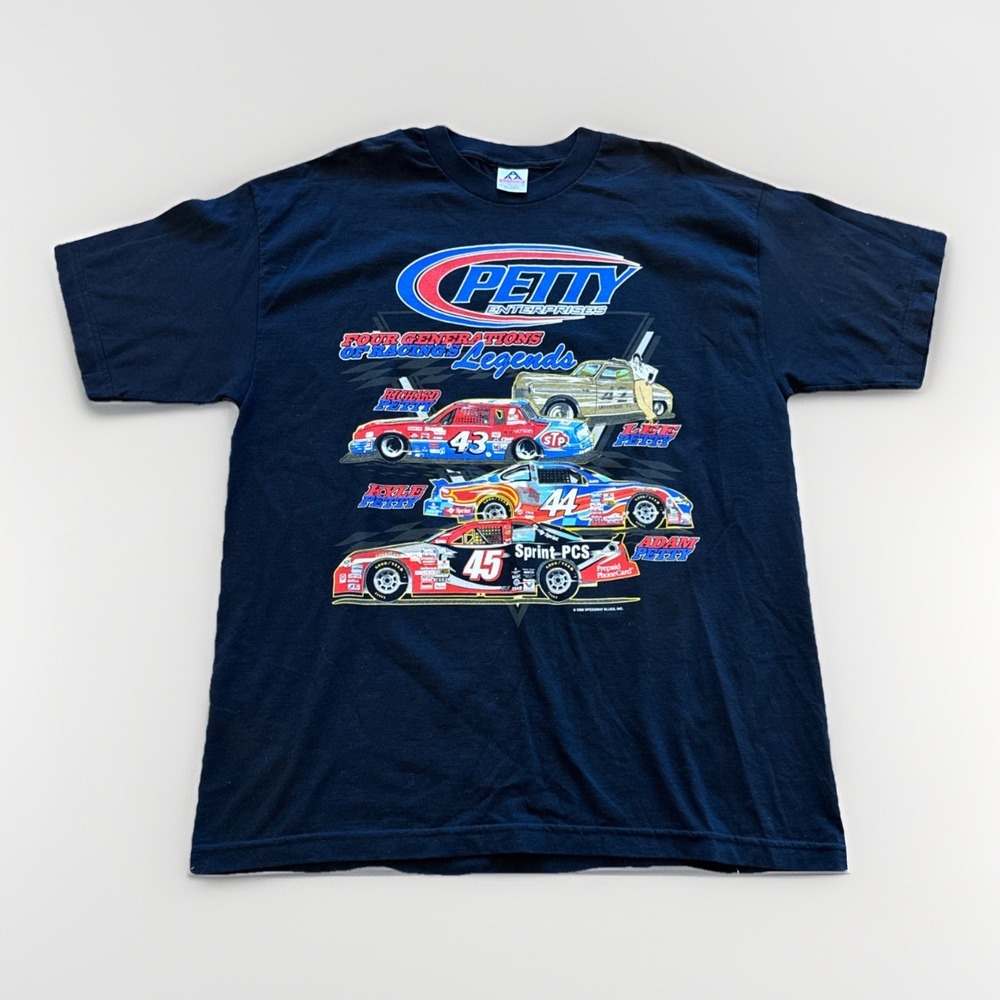 Vintage NASCAR Shirt‎ Mens XL Petty Enterprises Black Y2K Racing